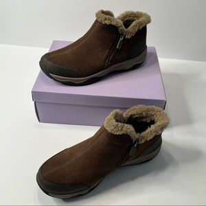 Easy Spirit  Brown Suede with Faux-Fur Winter Boots - Size 9.5